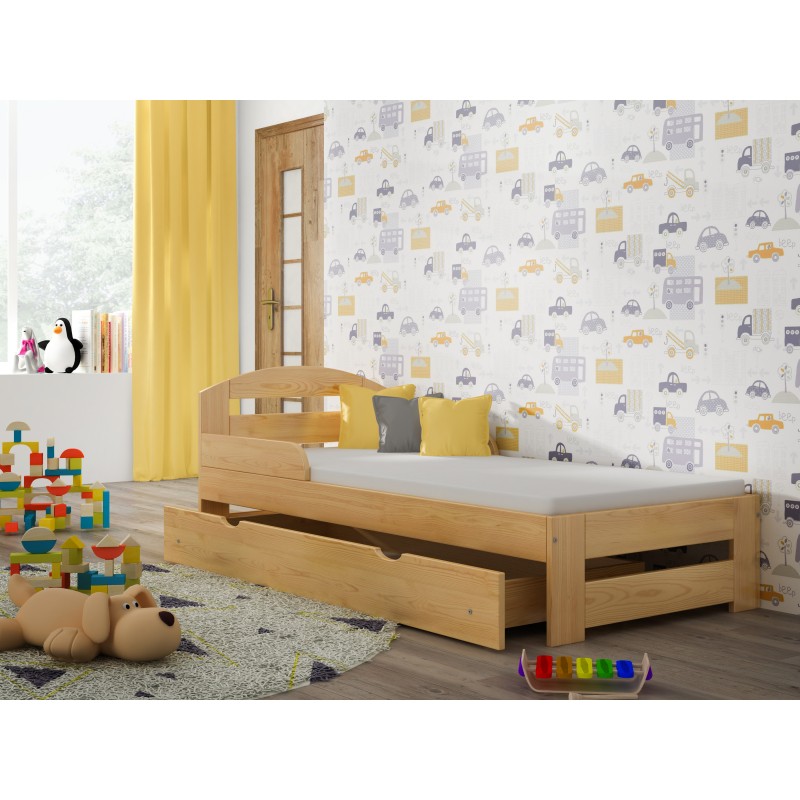 Single Bed - Kiko For Kids Children Toddler Junior Natural