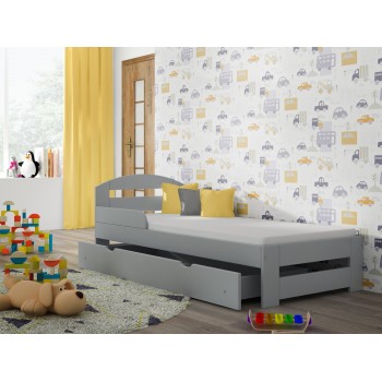 Childrens Beds Home Lit gigogne Simple gigogne 130x70 pour lit 140x70, Turquoise Leo sans Matelas 