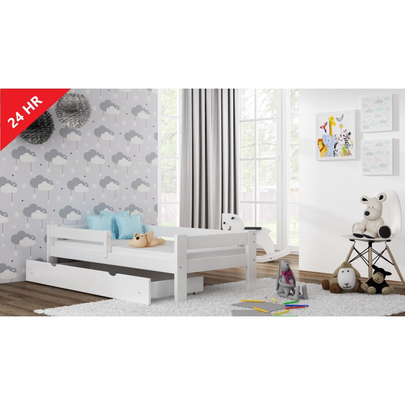 140x70, blau Kokosnuss Childrens Beds Home Massivholz Einzelbett Buchweizenmatratze ohne Schubladen Weide mit Schaum 