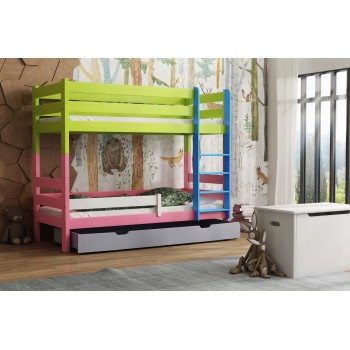 Lits superposés fille petit appartement garçon en bois massif  Multi-fonctionnel créatif Lit enfant-mère - Chine Lits superposés, lit  d'enfant