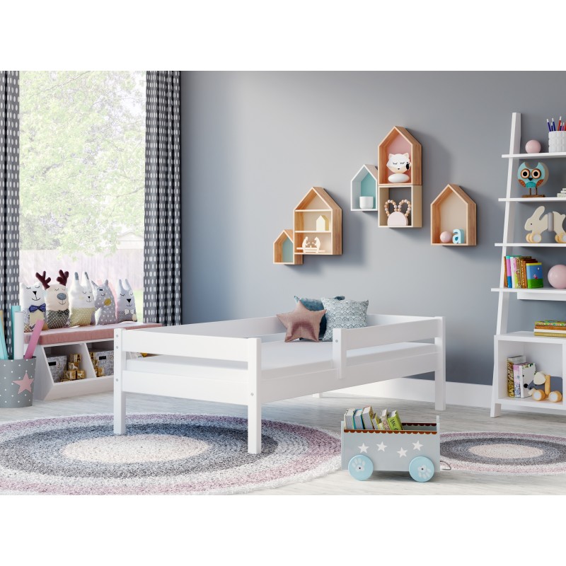 Single Bed Filip - For Kids Children Toddler Junior White No Drawers Room