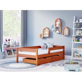 Lit simple Filip - Pour enfants Enfants Toddler Junior Alder Double Drawers Room