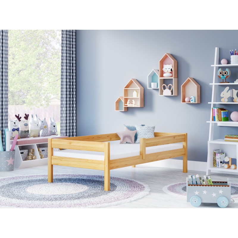 Single Bed Filip - For Kids Children Toddler Junior Natural No Drawers Room