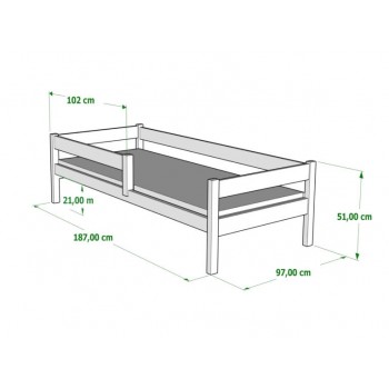 Lit simple Filip - Pour enfants Enfants Toddler Junior Dimensions 180x90