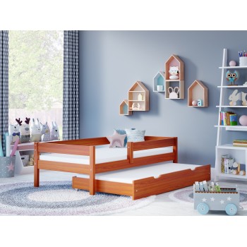 Single Bed With Trundle - Mateo For Kids Children Toddler Junior Alder Room