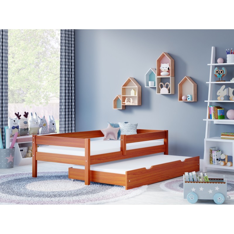 Single Bed With Trundle - Mateo For Kids Children Toddler Junior Alder Room