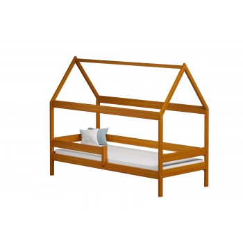 Canopy House Shaped Single Bed Teddy - Alder No Drawers No Background