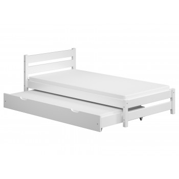 Единично легло с Trundle Simba - Бяло