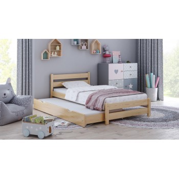 Kid's Bed Teen Bed 100x200 Bunk Functional Single Bed White Grey 