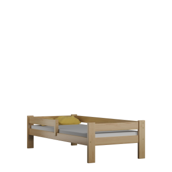 Letto Singolo - Salice Per Bambini Bambini Bambino Junior Naturale Senza Cassetti Senza Sfondo