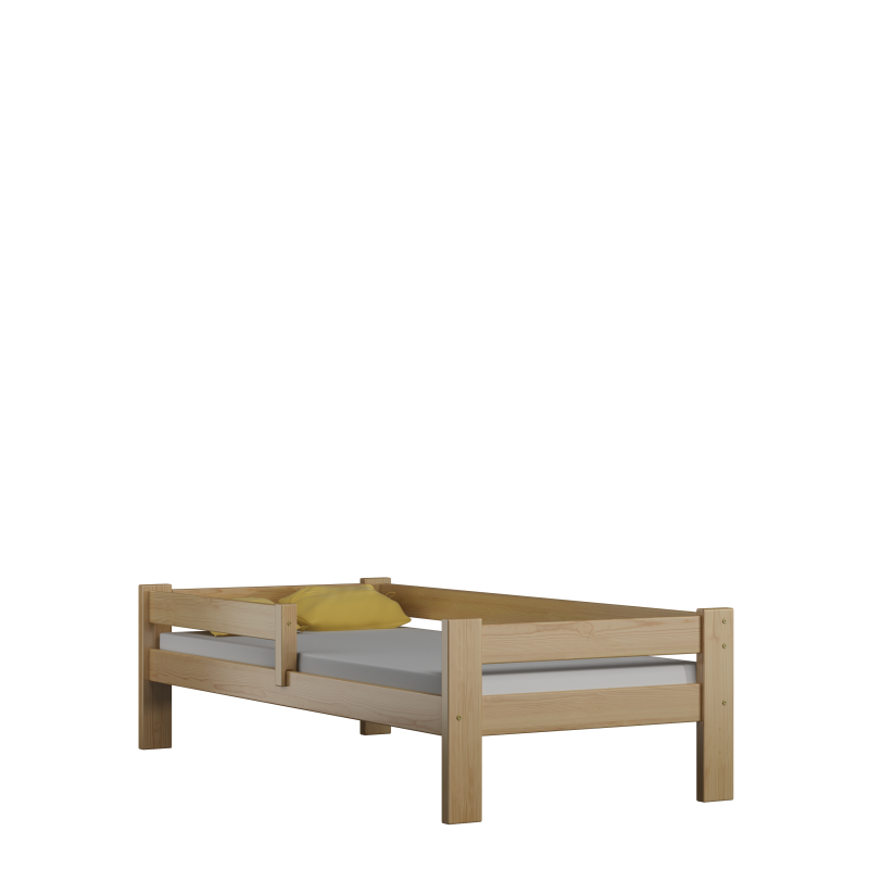 Letto Singolo - Salice Per Bambini Bambini Bambino Junior Naturale Senza Cassetti Senza Sfondo