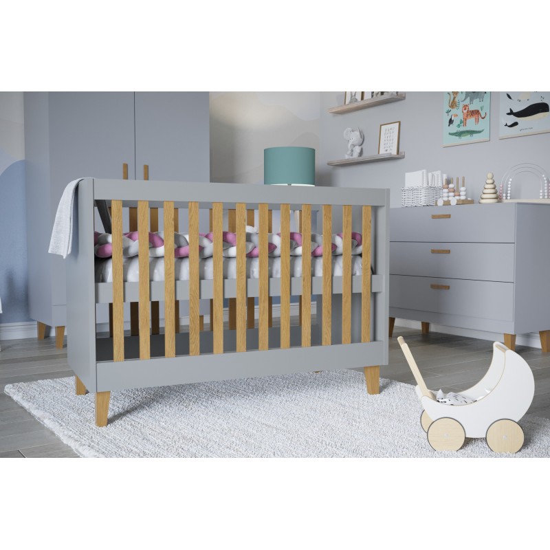 Kinderbett Casper - Für Babys Kleinkinder Neugeborenes Grau
