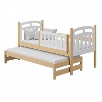 Single Bed With Trundle - Rex Natural No Background