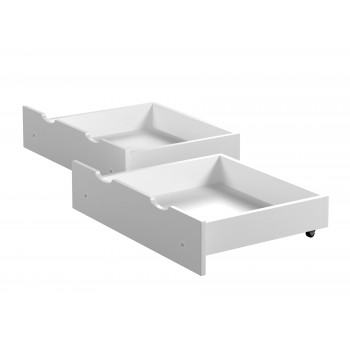 Doppelschubladen – Stauraum unter dem Bett, Weiß