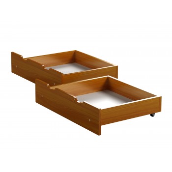 Doppelte Schubladen – Stauraum unter dem Bett, Erle