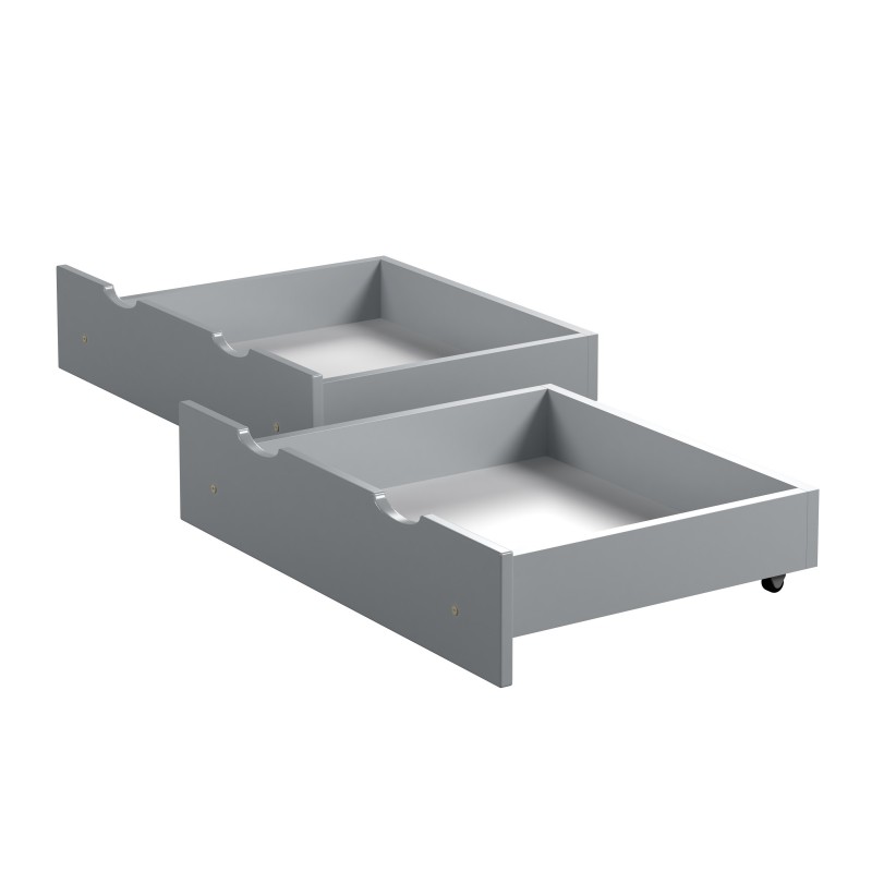 Double Drawers - Under bed Storage Grey