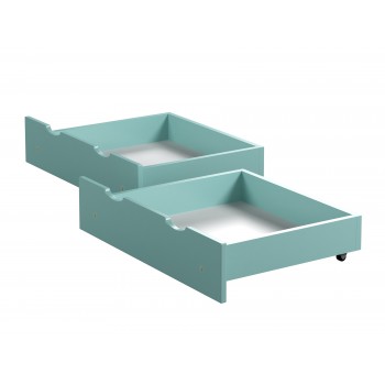 Double Drawers - Under bed Storage Turquoise
