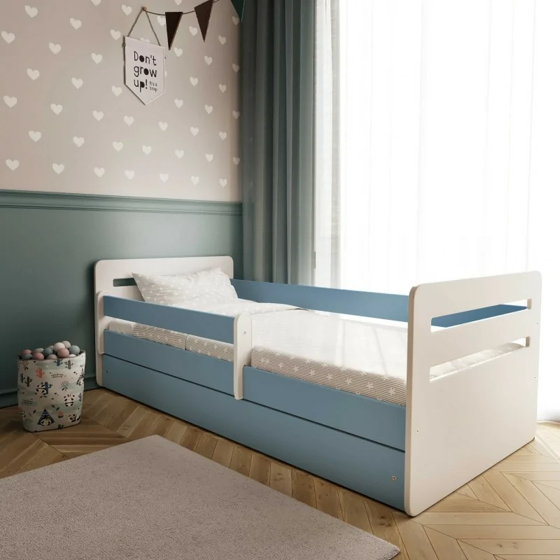 Single Bed Kami - For Kids Children Toddler Junior Blue