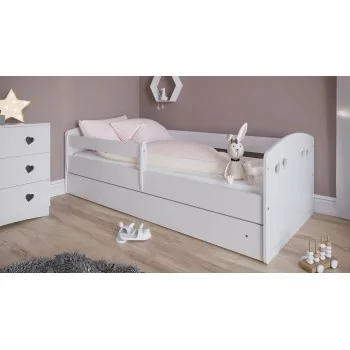 Single Bed Bella - For Kids Children Toddler Junior White