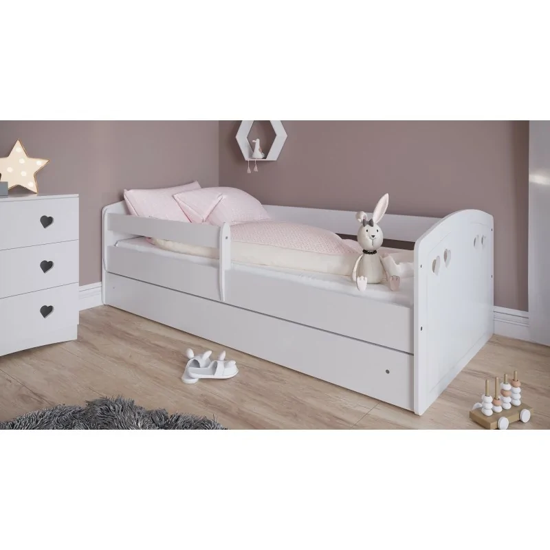 Single Bed Bella - For Kids Children Toddler Junior White