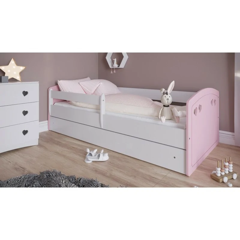 Comodino per bambini rosa grigio