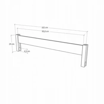 Removable Front Safety Barrier - Dimensions