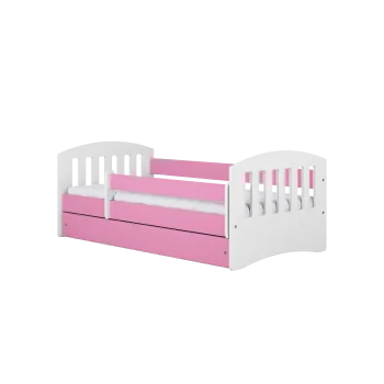 Viengulė lova – klasikinė 1 rožinė, be fono dešinėje