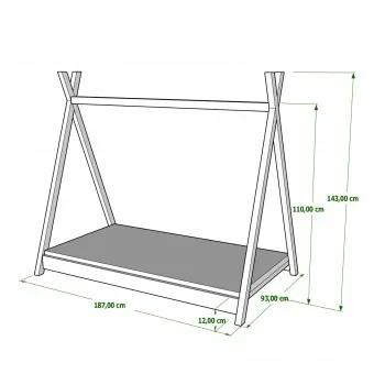 Single Canopy Bed - Titus 180x80