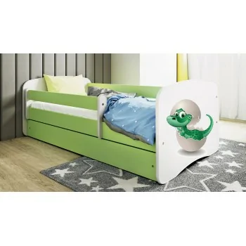 Single Bed BabyDreams - For Kids Children Toddler Junior Green - Dino