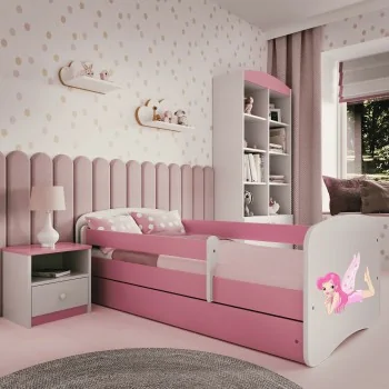 Cama individual BabyDreams - Para niños Children Toddler Junior Pink - Fairy