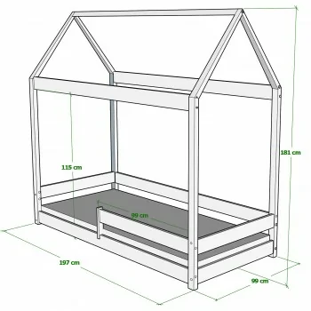 Canopy House Shaped Bed - Cabana 190x90