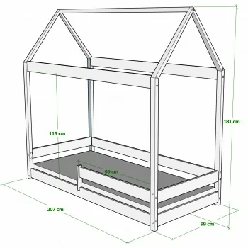 Canopy House Shaped Bed - Cabana 200x90