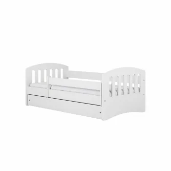 Single Bed Classic 1 - For Kids Children Toddler Junior - White No Background Right