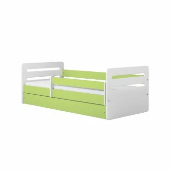 Single Bed Kami - For Kids Children Toddler Junior Green No Background Right