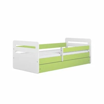 Single Bed Kami - For Kids Children Toddler Junior Green No Background Left