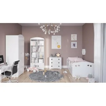 Lit Simple Bella - Pour Enfants Enfants Toddler Junior White Room