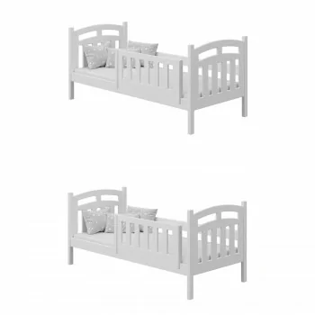 Masīvkoka divstāvu gulta — Noah White ir sadalīta divās gultās