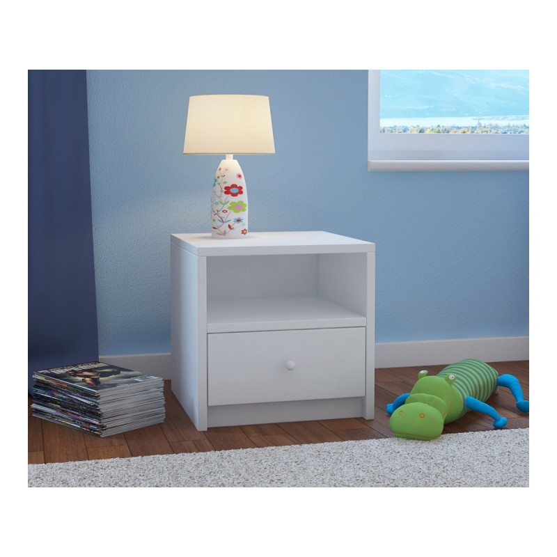 Dětský noční stolek Babydreams - bílý
