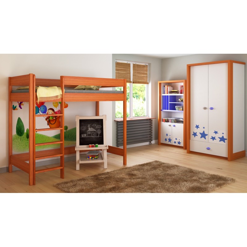 Loft Bed - Hugo H1 For Kids Children Juniors Alder