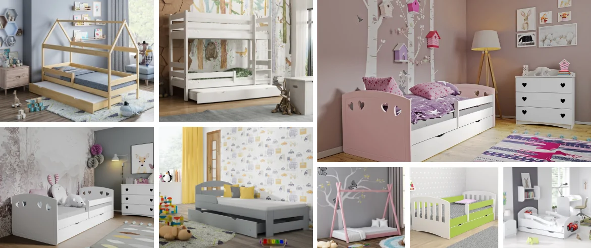140x70, Rose Childrens Beds Home Lit Simple en pin Massif Saule Vient avec Mousse Noix de Coco Matelas en Sarrasin sans tiroirs Inclus 